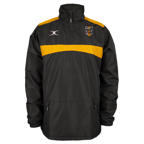 gilbert-rugby-photon-1-4-zip-brasenose-college-adulto-nero-oro-giacca-training-l image 1