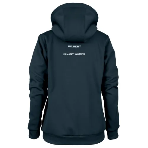 gilbert-rugby-havant-rfc-felpa-con-cappuccio-pro-donna-blu-navy image 1