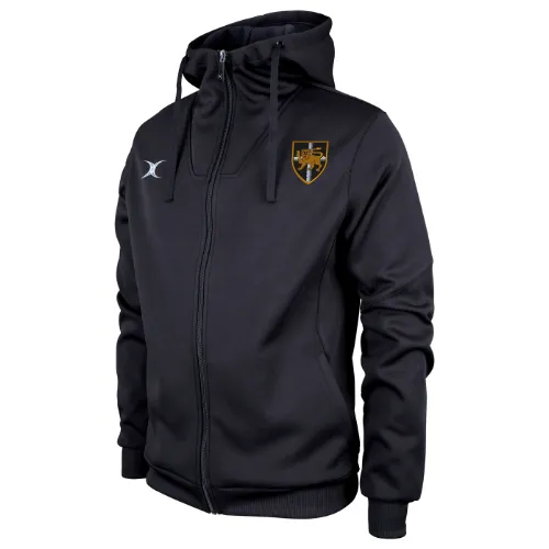 gilbert-rugby-pro-felpa-con-cappuccio-uomo-esher-rfc-nera image 1
