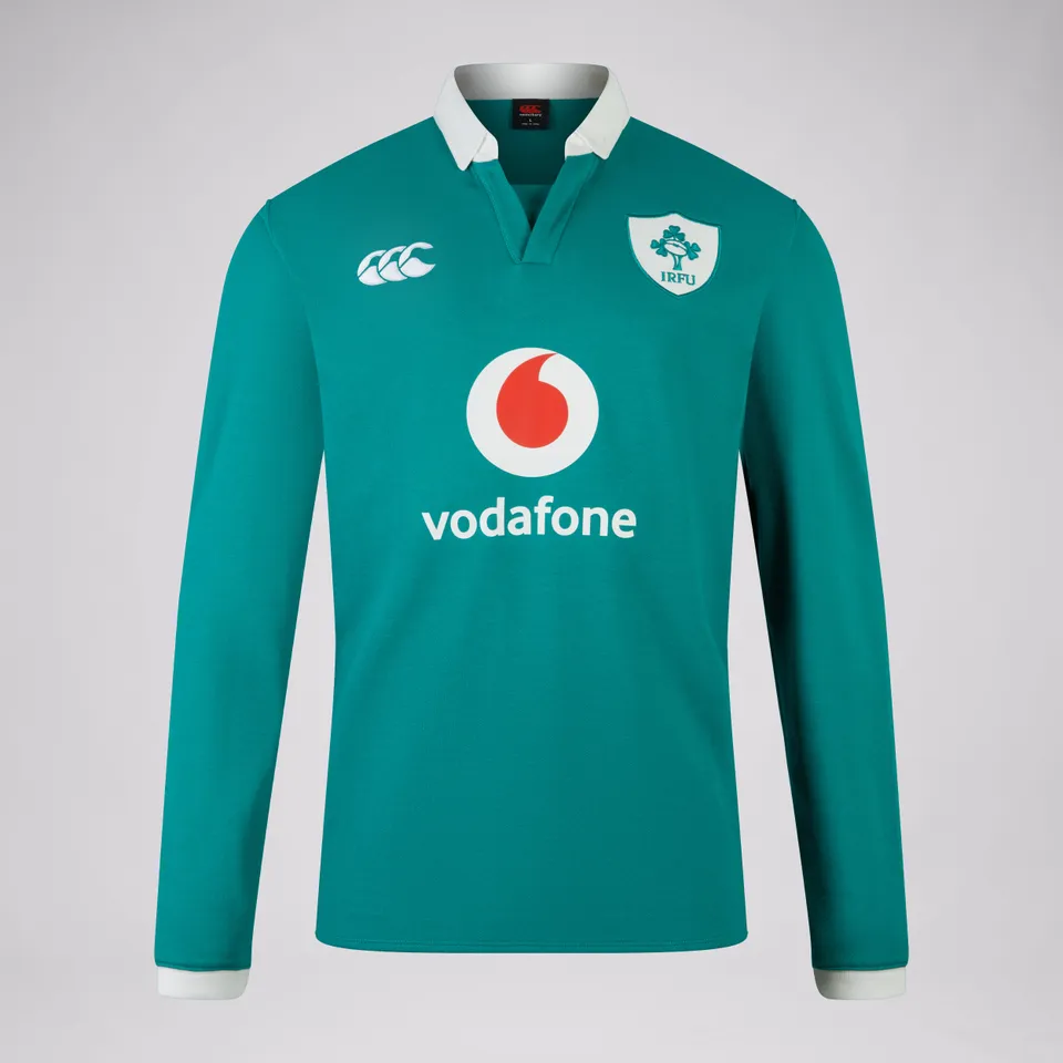 canterbury-ireland-home-classic-polo-manica-lunga-uomo-verde-bianco image 1