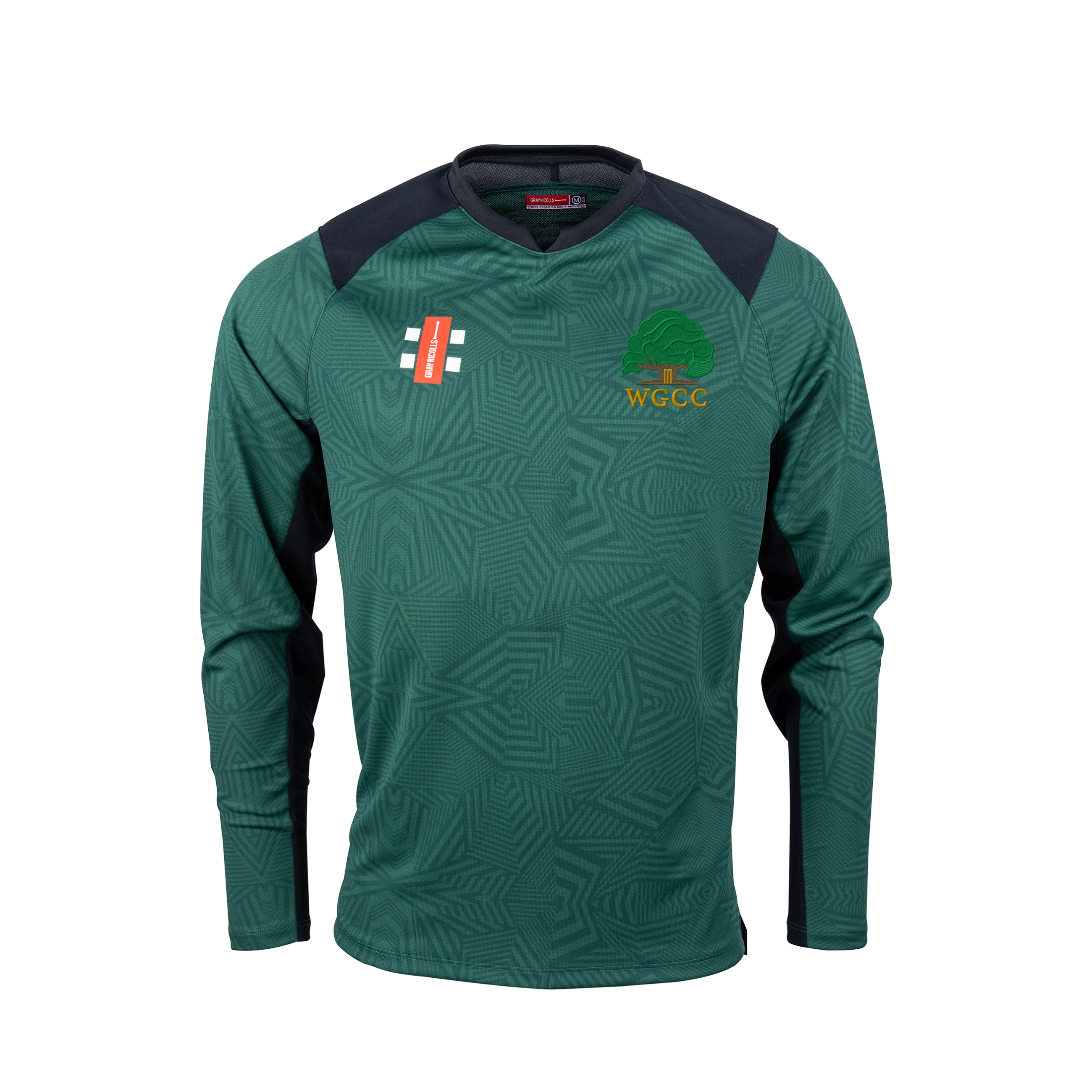 gray-nicolls-wisborough-green-cc-pro-t20-maglia-cricket-manica-lunga-junior-verd image 1
