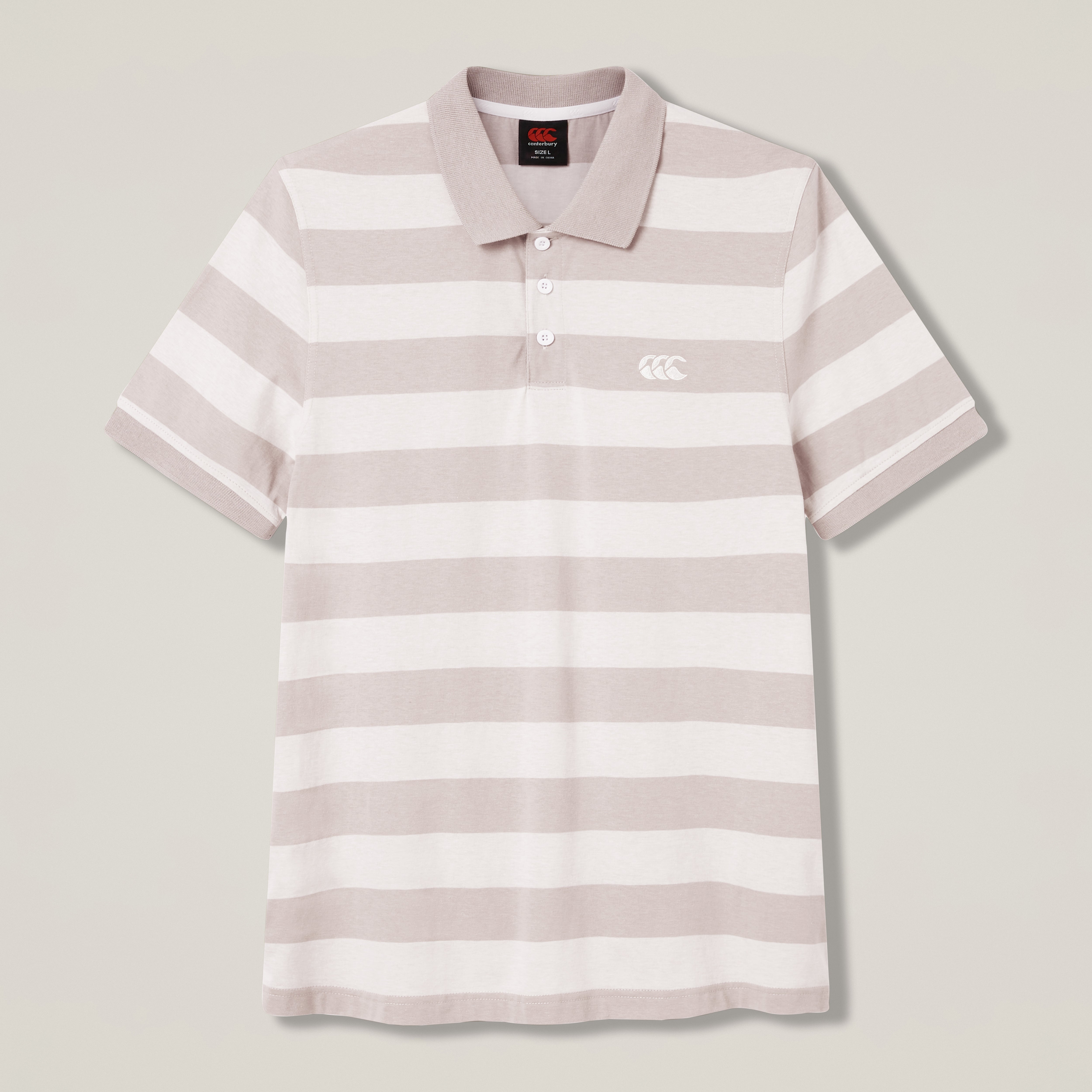 canterbury-yarn-stripe-polo-uomo-polo-grigia image 1