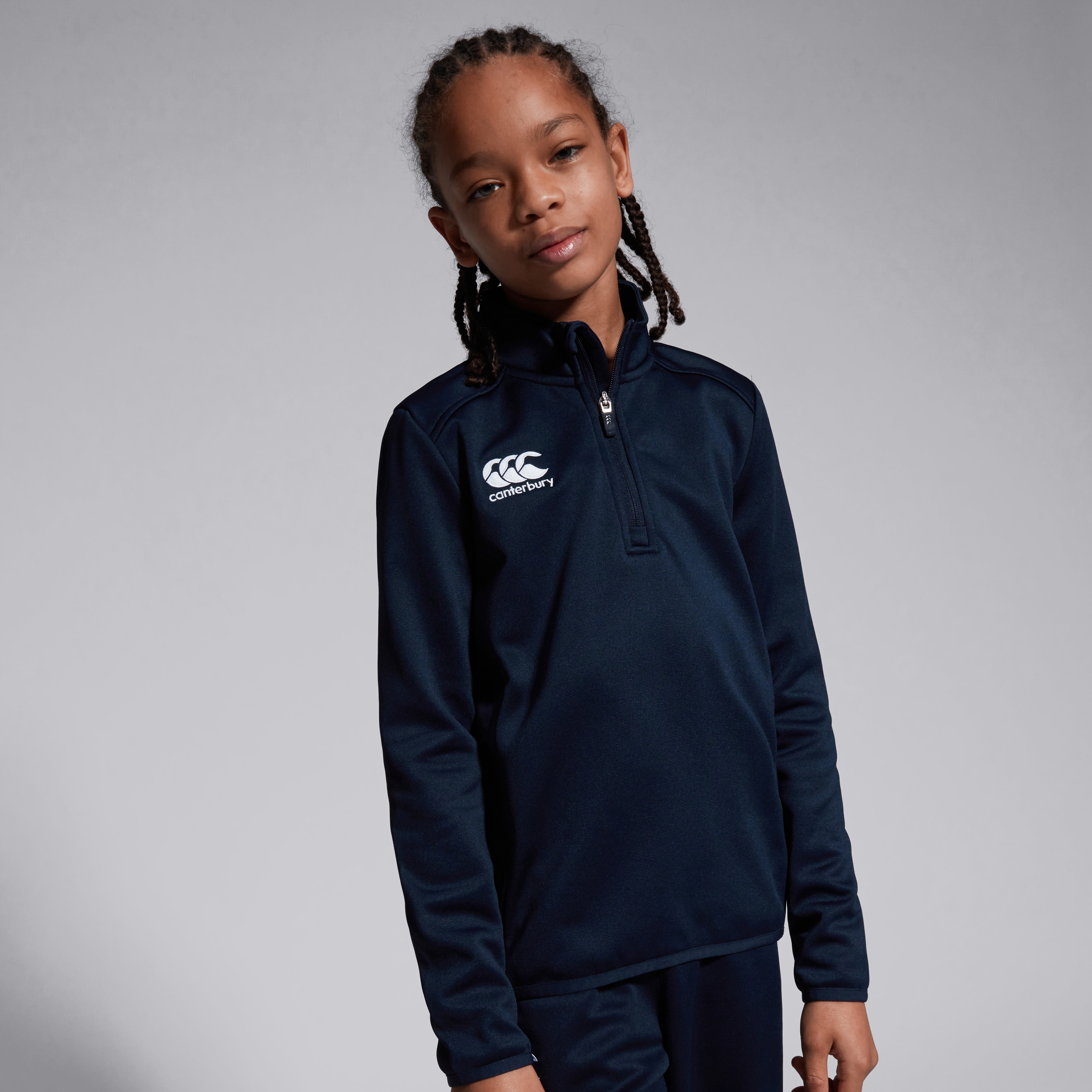 canterbury-club-1-4-zip-midlayer-junior-felpa-allenamento-rugby-navy image 5