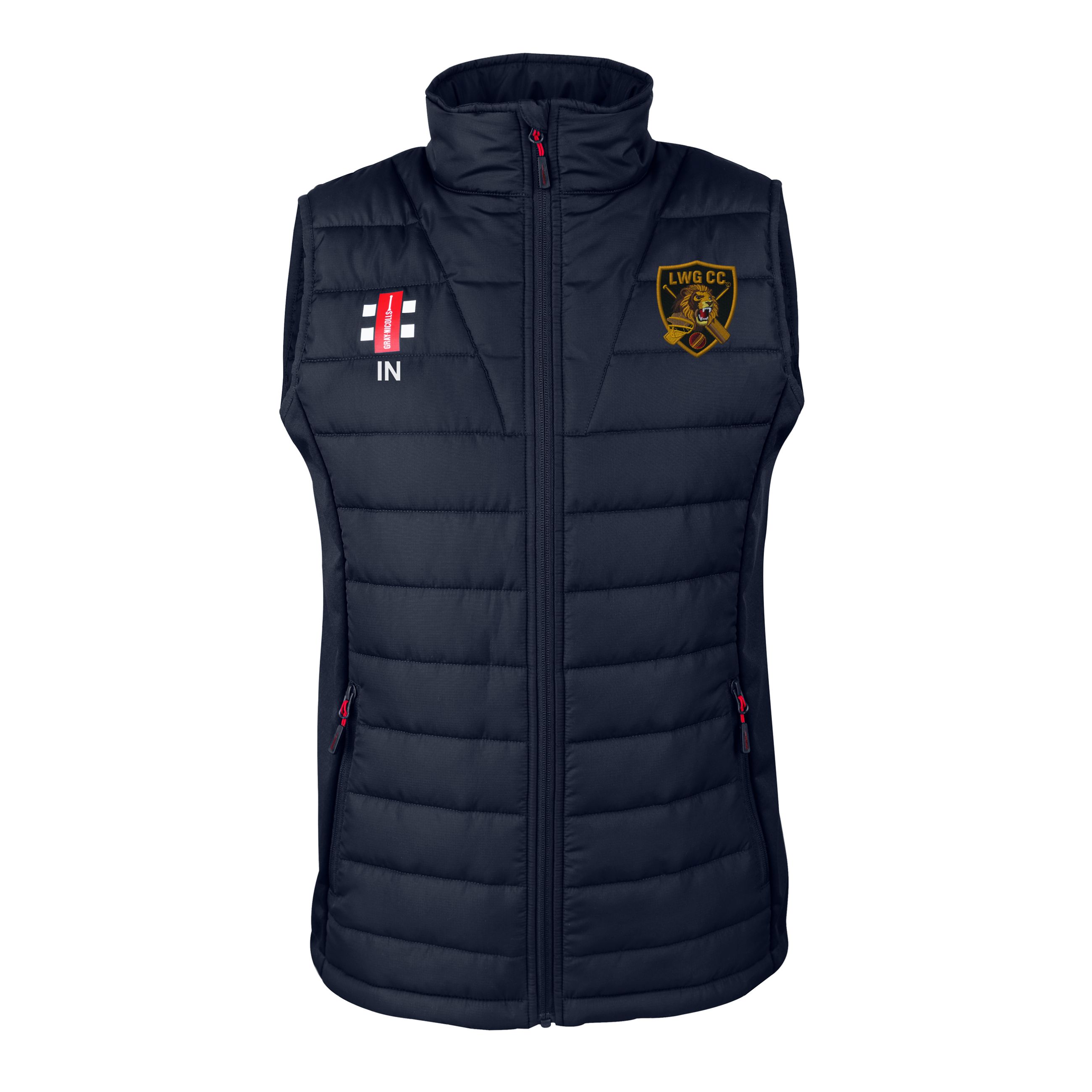 gray-nicolls-luton-women-girls-cricket-club-senior-pro-performance-bodywarmer-ne image 1