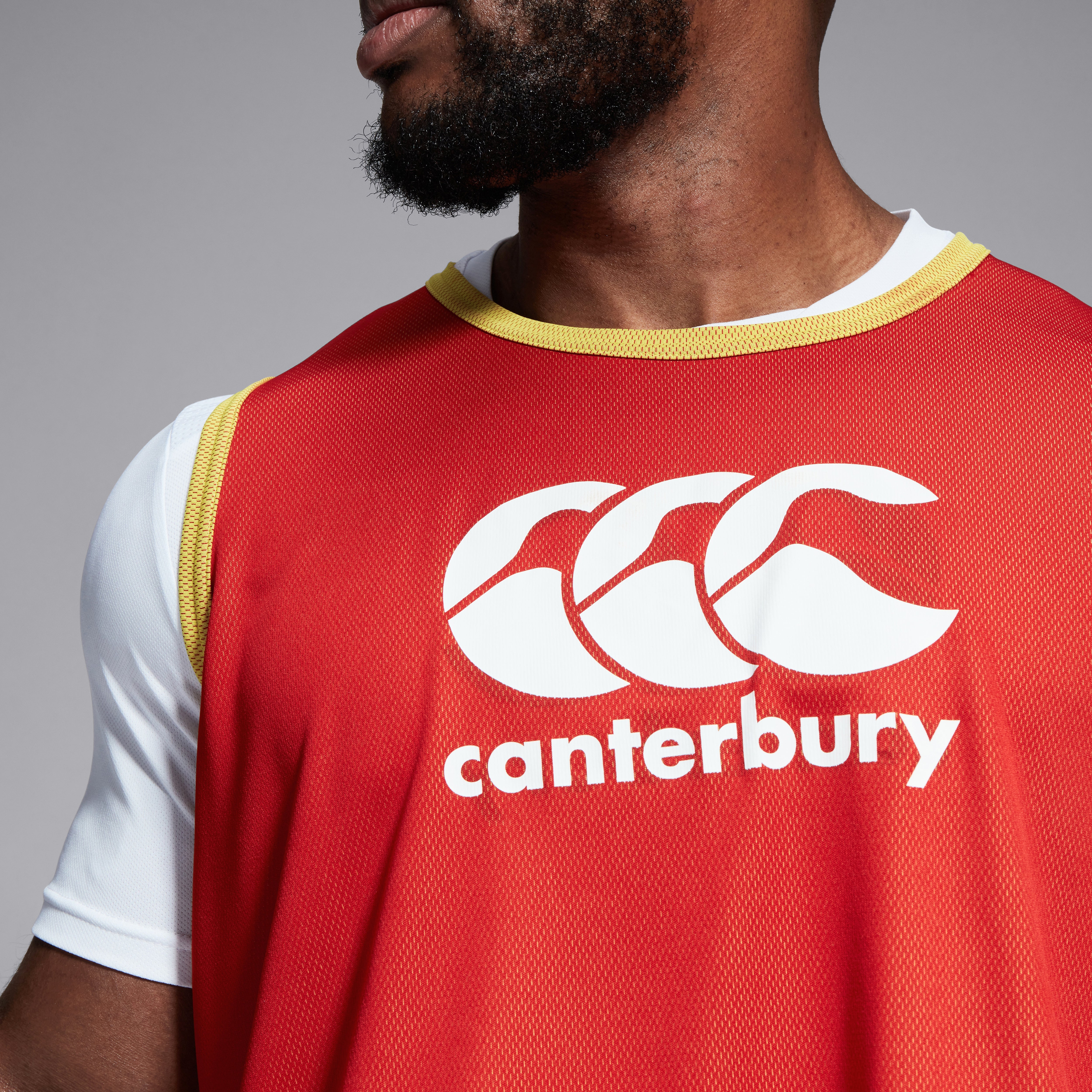 canterbury-reversible-bib-unisex-pettorina-doppia-rosso-giallo image 6