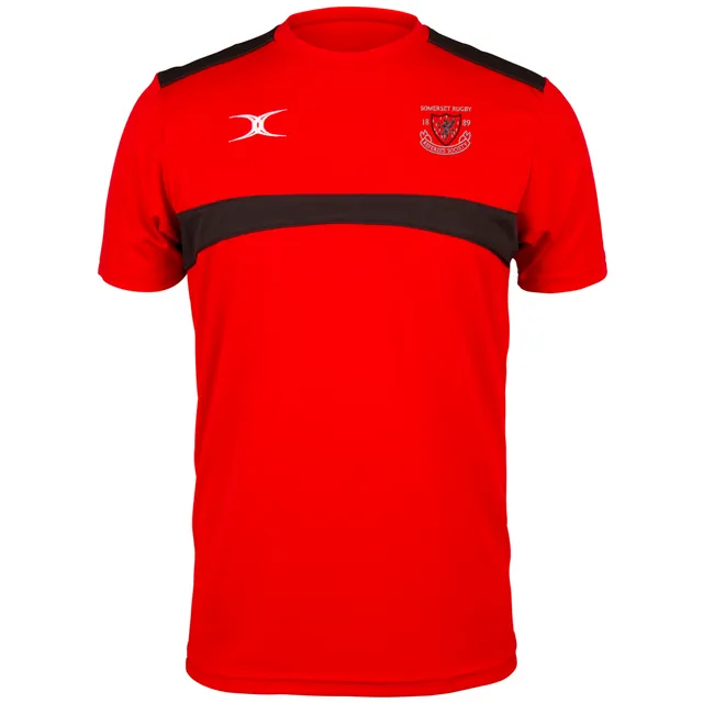 gilbert-rugby-somerset-rugby-referees-society-senior-maglia-photon-rosso-nero image 1