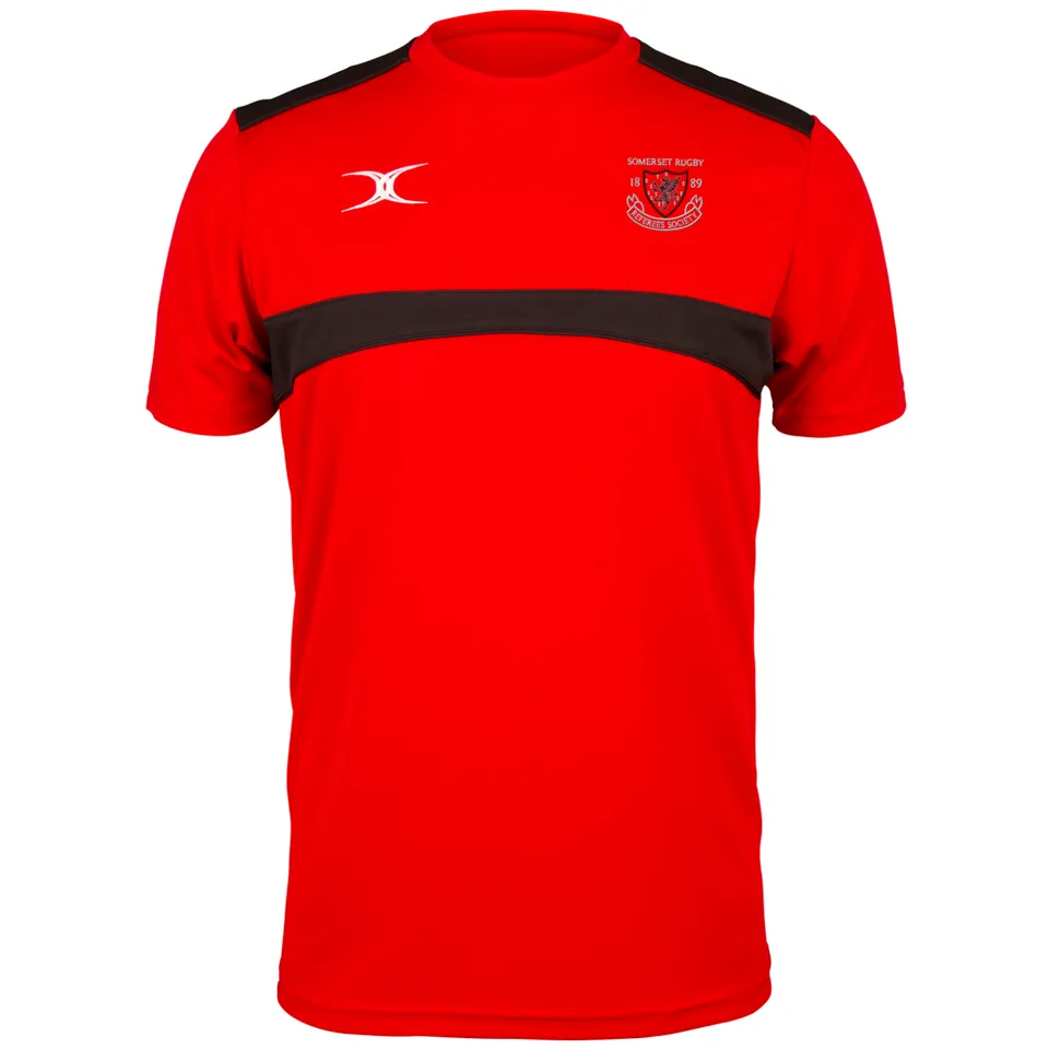 gilbert-rugby-somerset-rugby-referees-society-senior-maglia-photon-rosso-nero image 1