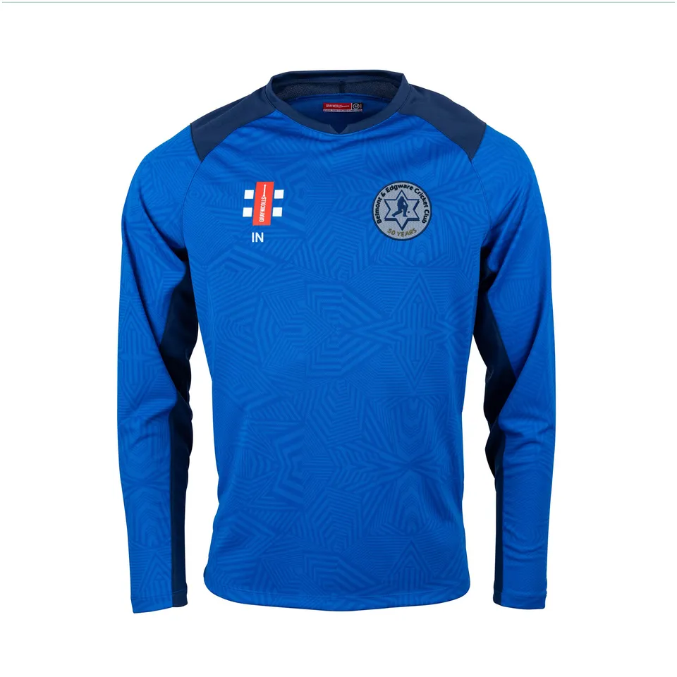 gray-nicolls-belmont-edgware-cc-junior-pro-t20-l-s-shirt-royal-navy image 1