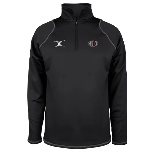 gilbert-rugby-next-gen-xv-felpa-quest-1-4-zip-uomo-nero image 1