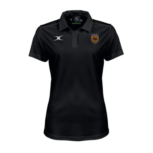 gilbert-rugby-harrogate-rufc-photon-ii-polo-donna-manica-corta-nera image 1