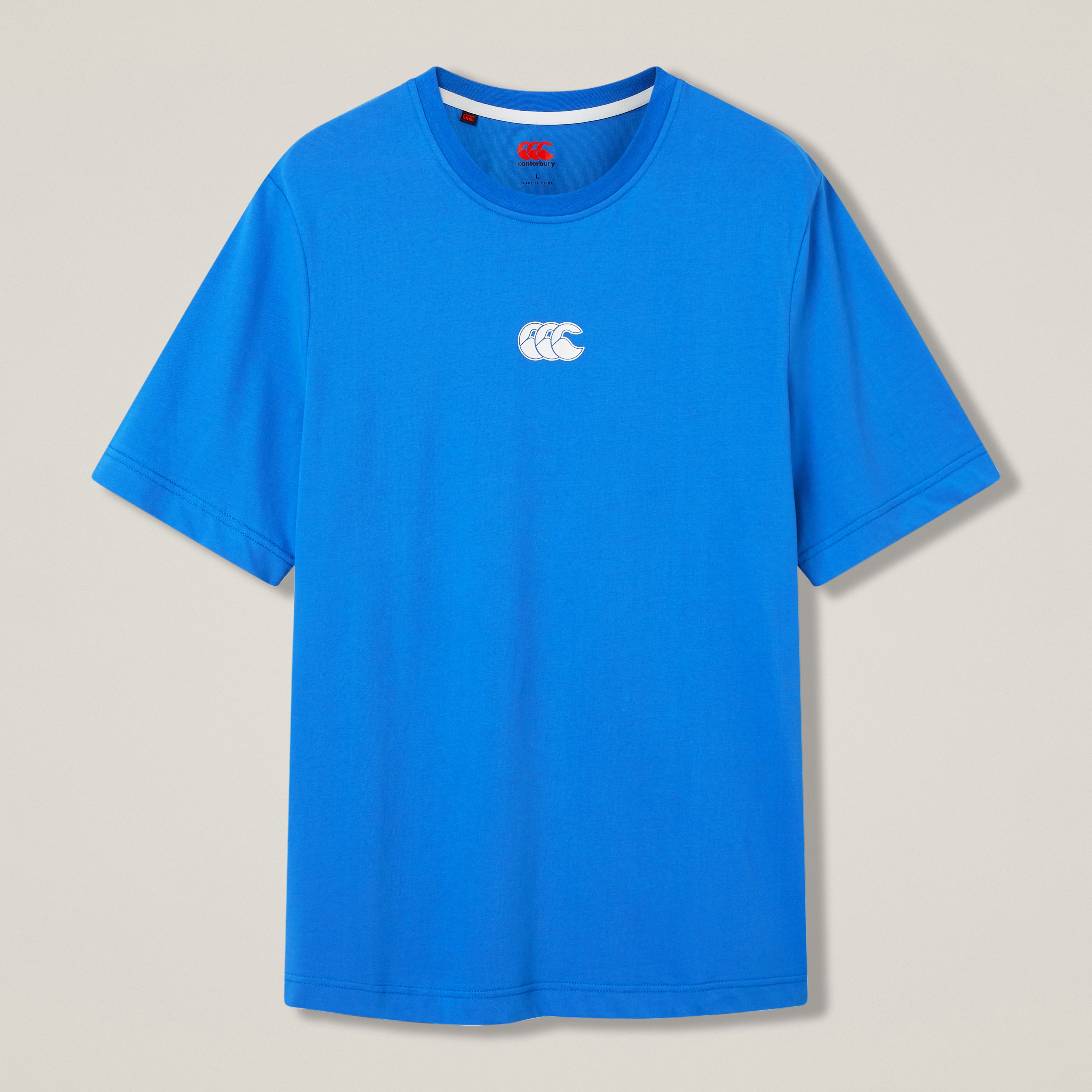 canterbury-tempo-training-tee-unisex-t-shirt-allenamento-rugby-blu image 1