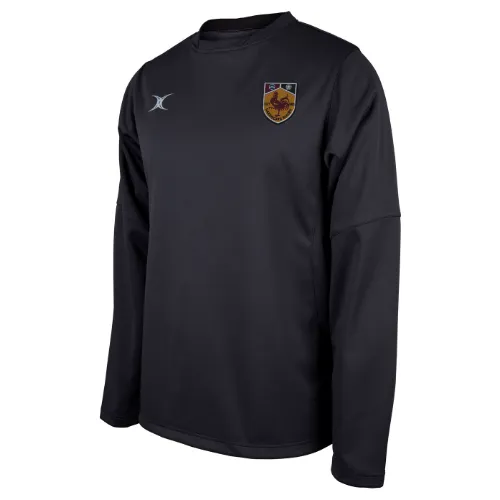 gilbert-rugby-harrogate-rufc-uomo-pro-top-riscaldamento-nero image 1