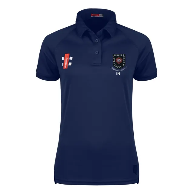 gray-nicolls-wellingborough-old-grammarians-donna-matrix-v2-polo-cricket-manica- image 1