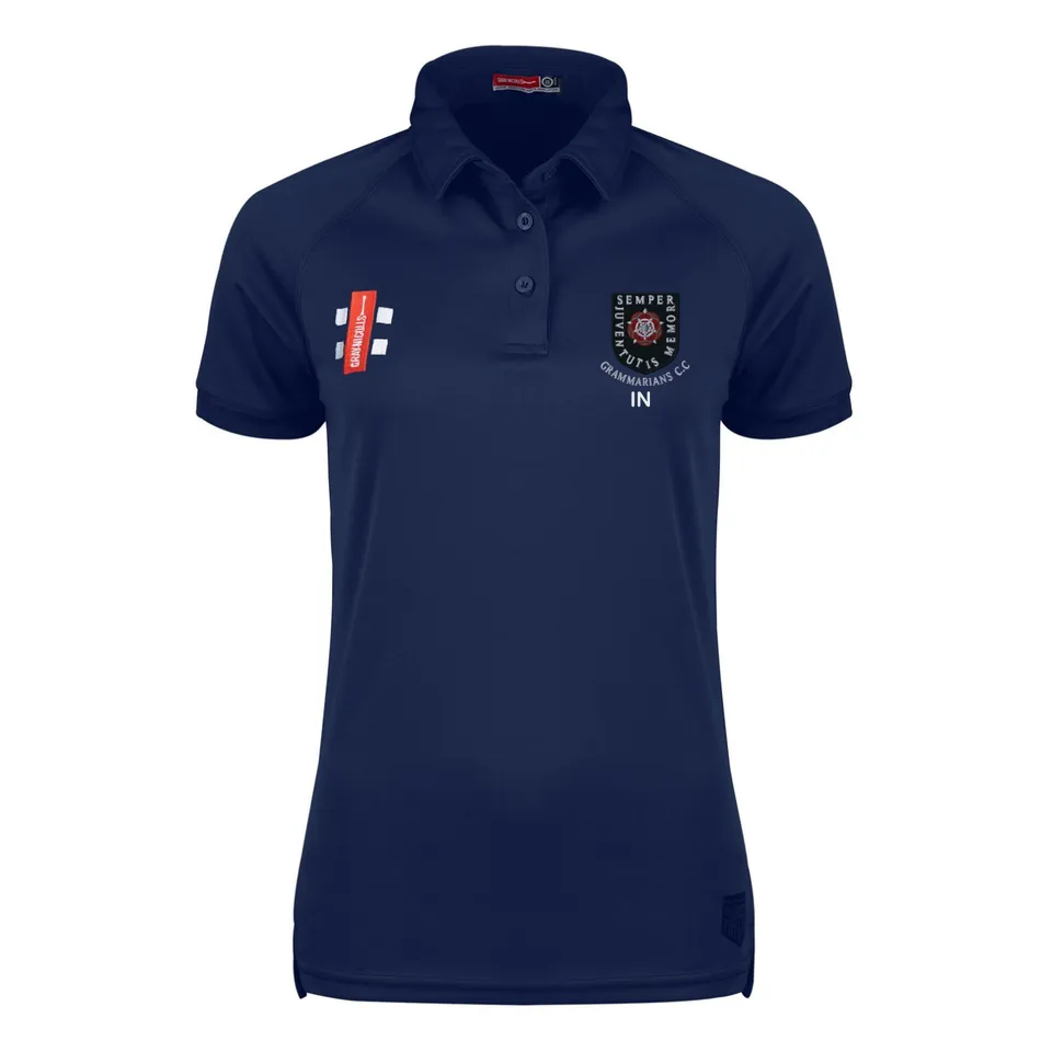 gray-nicolls-wellingborough-old-grammarians-donna-matrix-v2-polo-cricket-manica- image 1