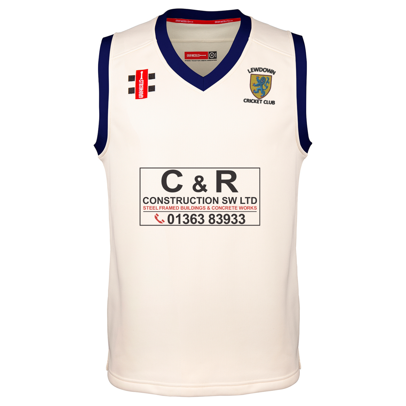 gray-nicolls-lewdown-cc-pro-performance-slipover-match-senior-avorio-blu-navy image 1