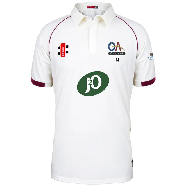 gray-nicolls-matrix-v2-maglia-cricket-manica-corta-junior-old-albanian-cc-ivory- image 1