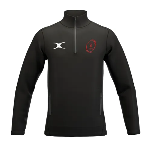 gilbert-rugby-army-rugby-union-giacca-1-4-zip-atom-senior-nera image 1