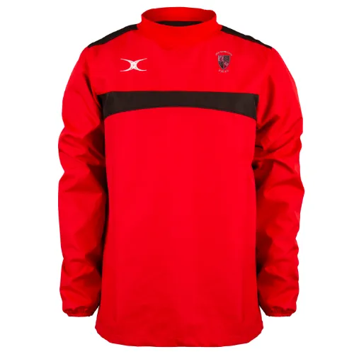 gilbert-rugby-old-brodleians-rufc-photon-giacca-warm-up-uomo-adulto-rosso-nero image 1