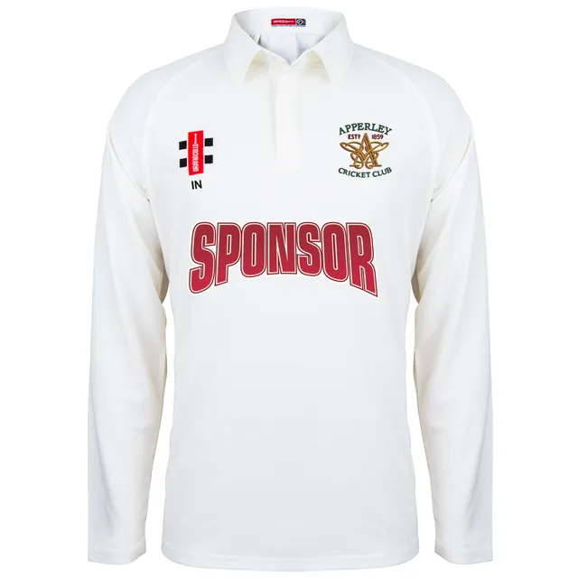 gray-nicolls-apperley-cc-matrix-v2-l-s-shirt-senior-avorio-maglia-cricket-manica image 1