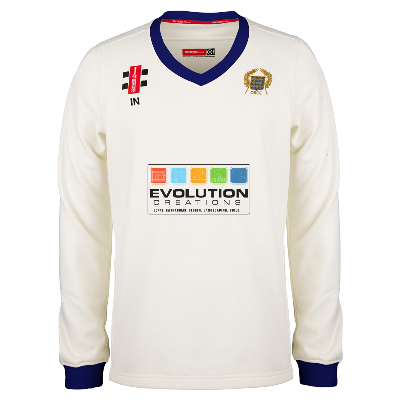 gray-nicolls-old-rutlishians-cc-senior-pro-performance-match-sweater-avorio-navy image 1