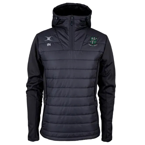 gilbert-rugby-wharfedale-rufc-adulto-felpa-pro-active-quarter-zip-nera-initialed image 1