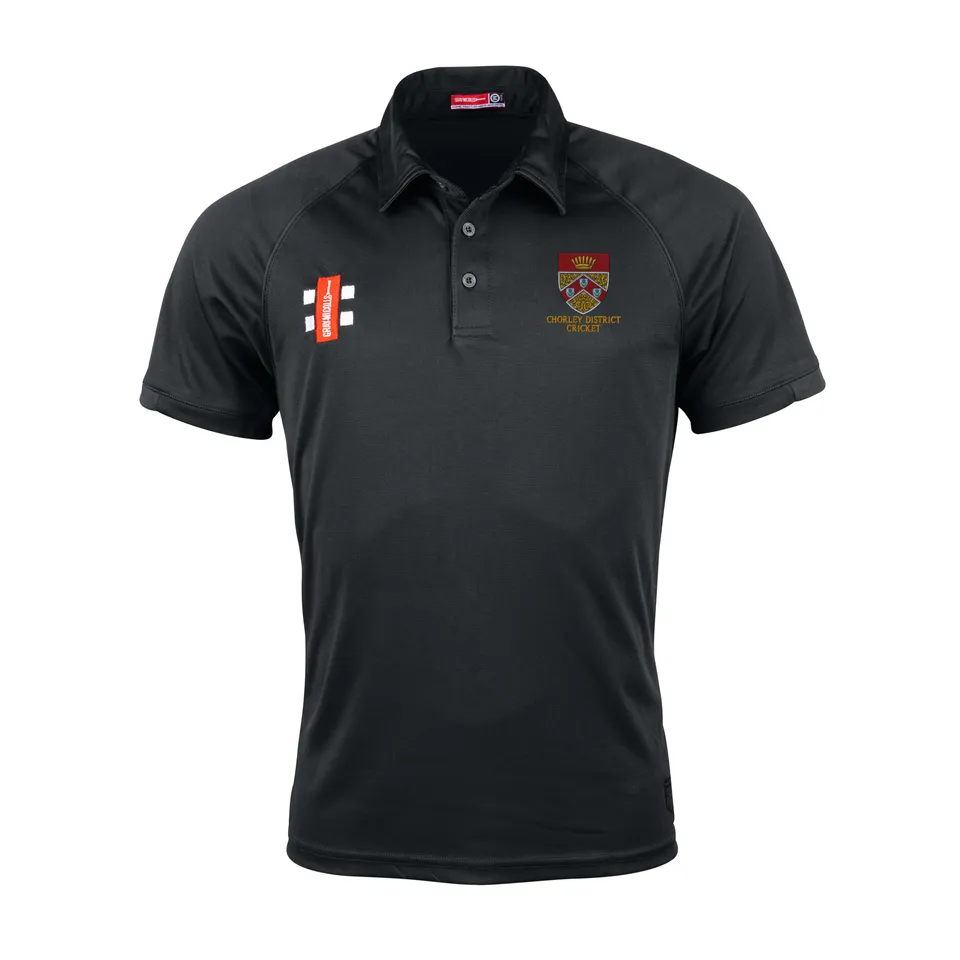 gray-nicolls-matrix-v2-polo-cricket-manica-corta-senior-chorley-district-cc-nero image 1
