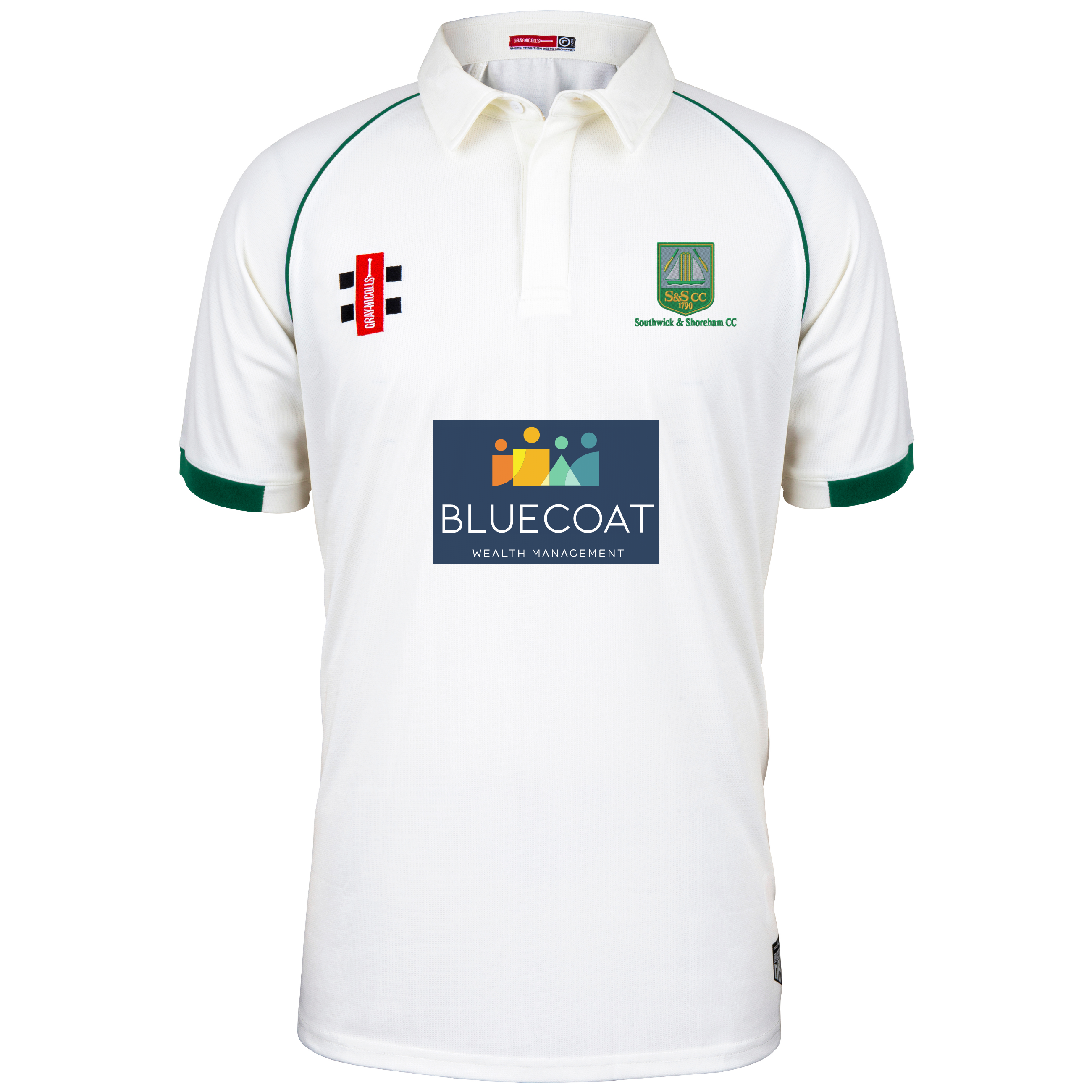 gray-nicolls-southwick-shoreham-cc-junior-matrix-v2-maglia-match-s-s-avorio-verd image 1