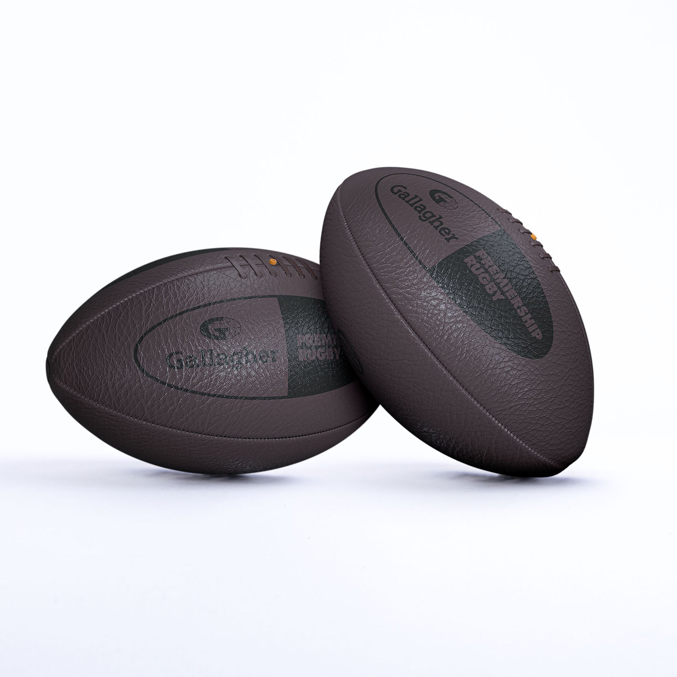 gilbert-rugby-gallagher-premiership-vintage-ball-pallone-rugby-in-pelle-misura-5 image 1