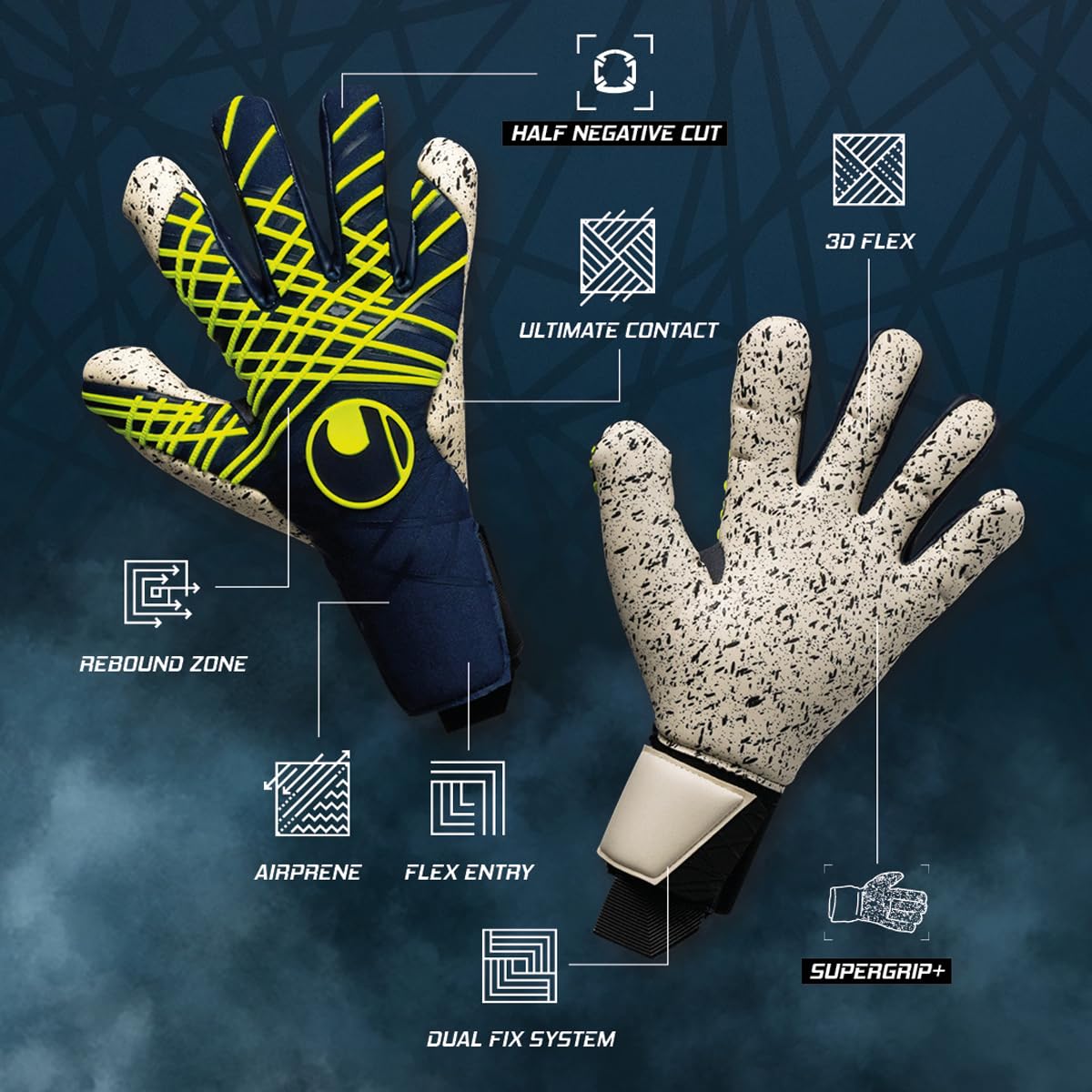 uhlsport-prediction-supergrip-hn-guanti-portiere-calcio-half-negative-cut image 5