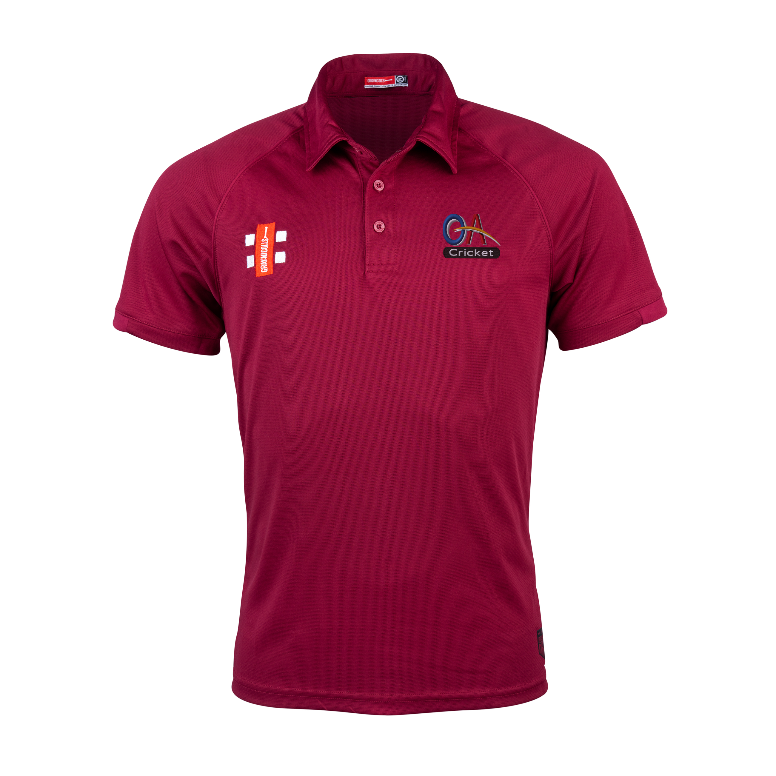 gray-nicolls-old-albanian-cc-coach-senior-polo-matrix-v2-manica-corta-bordeaux image 1