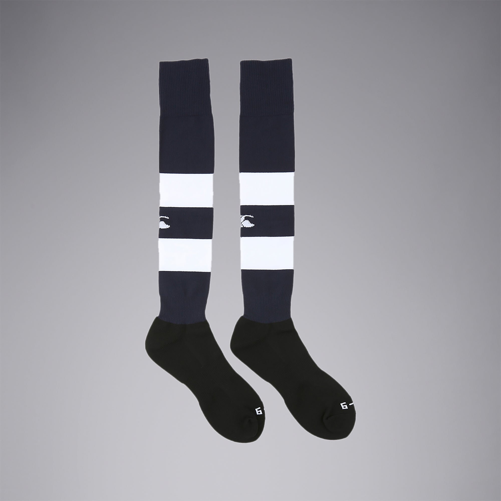 canterbury-club-hooped-sock-unisex-blu-navy-bianco image 1