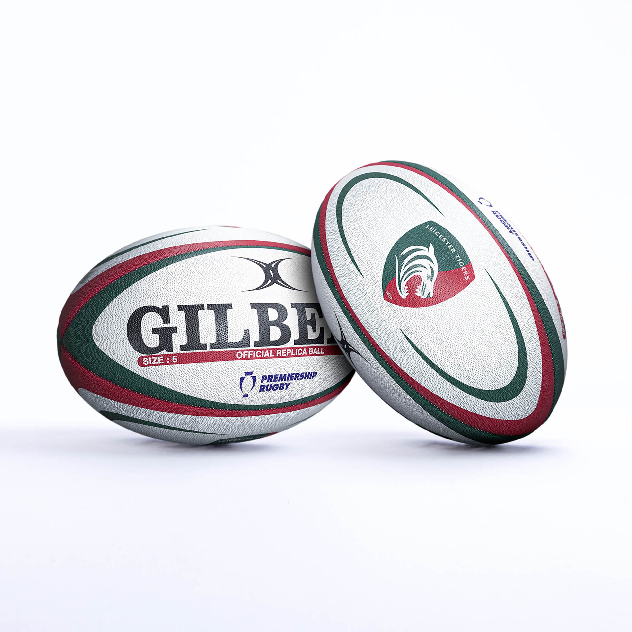 gilbert-rugby-leicester-tigers-replica-ball-pallone-rugby image 1