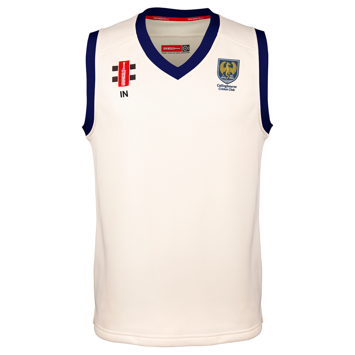 gray-nicolls-pro-performance-slipover-match-adulto-collingbourne-cc-avorio-navy image 1