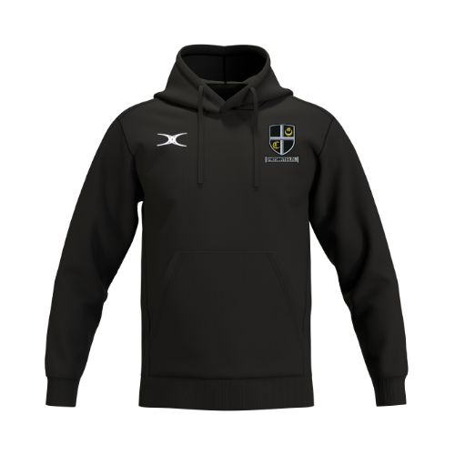 gilbert-rugby-atom-felpa-con-cappuccio-senior-portsmouth-rfc-nero image 1