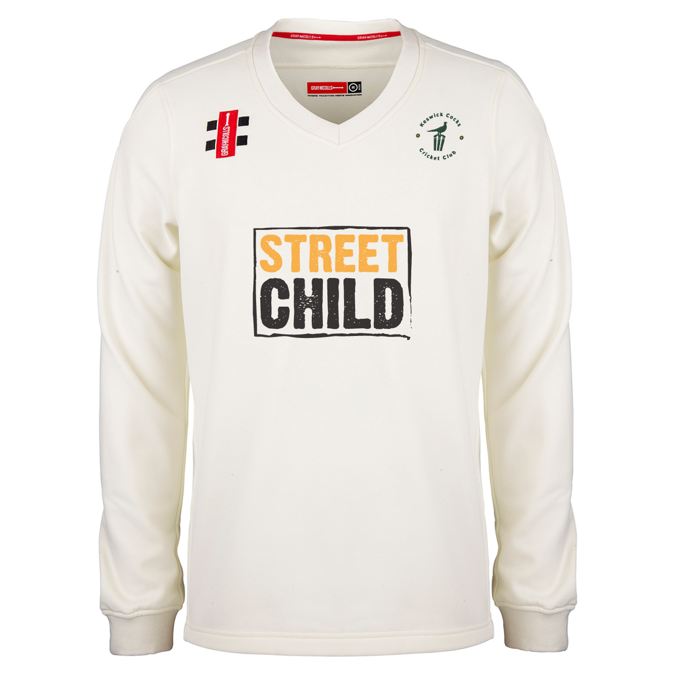gray-nicolls-keswick-cocks-adult-pro-performance-maglione-da-match-avorio image 1