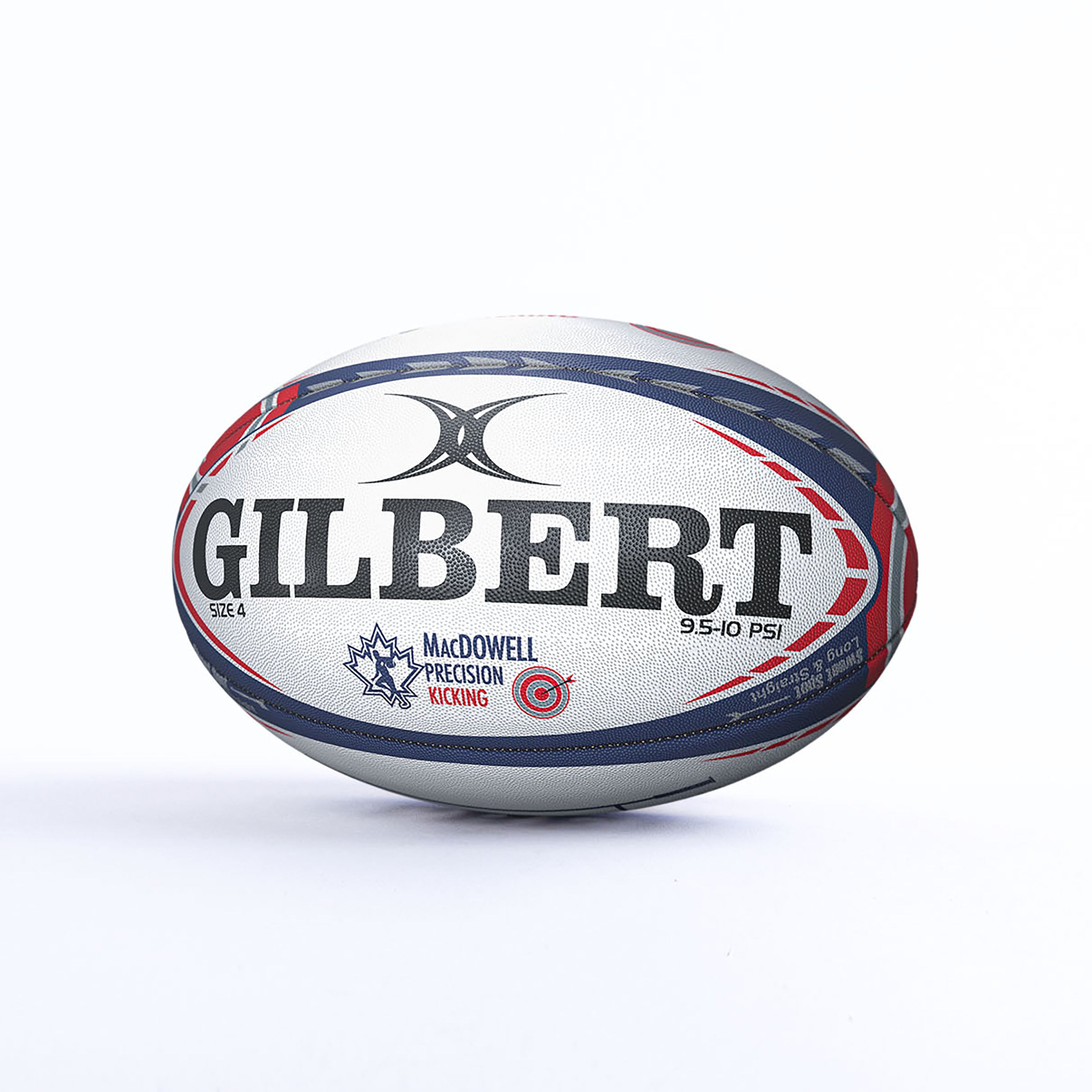 gilbert-rugby-macdowell-precision-pallone-da-calcio-tiro-misura-5-blu-rosso image 4