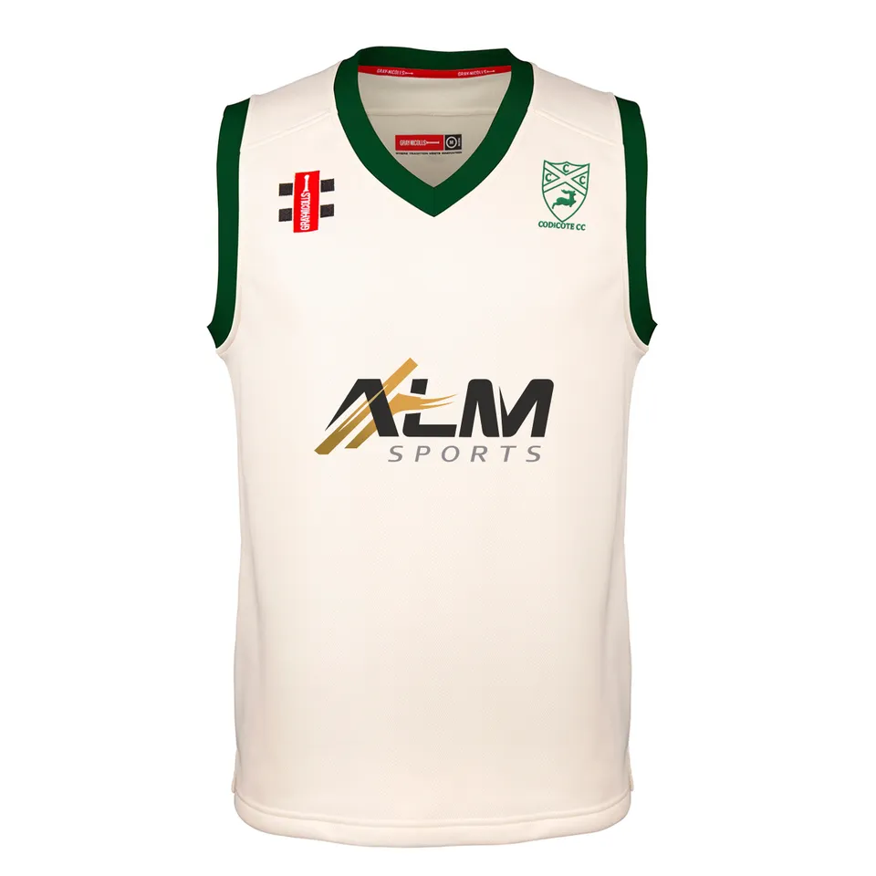 gray-nicolls-codicote-cc-senior-slipover-cricket-pro-performance-avorio-verde image 1