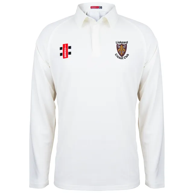 gray-nicolls-matrix-v2-maglia-cricket-manica-lunga-senior-avorio-liskeard-cc image 1