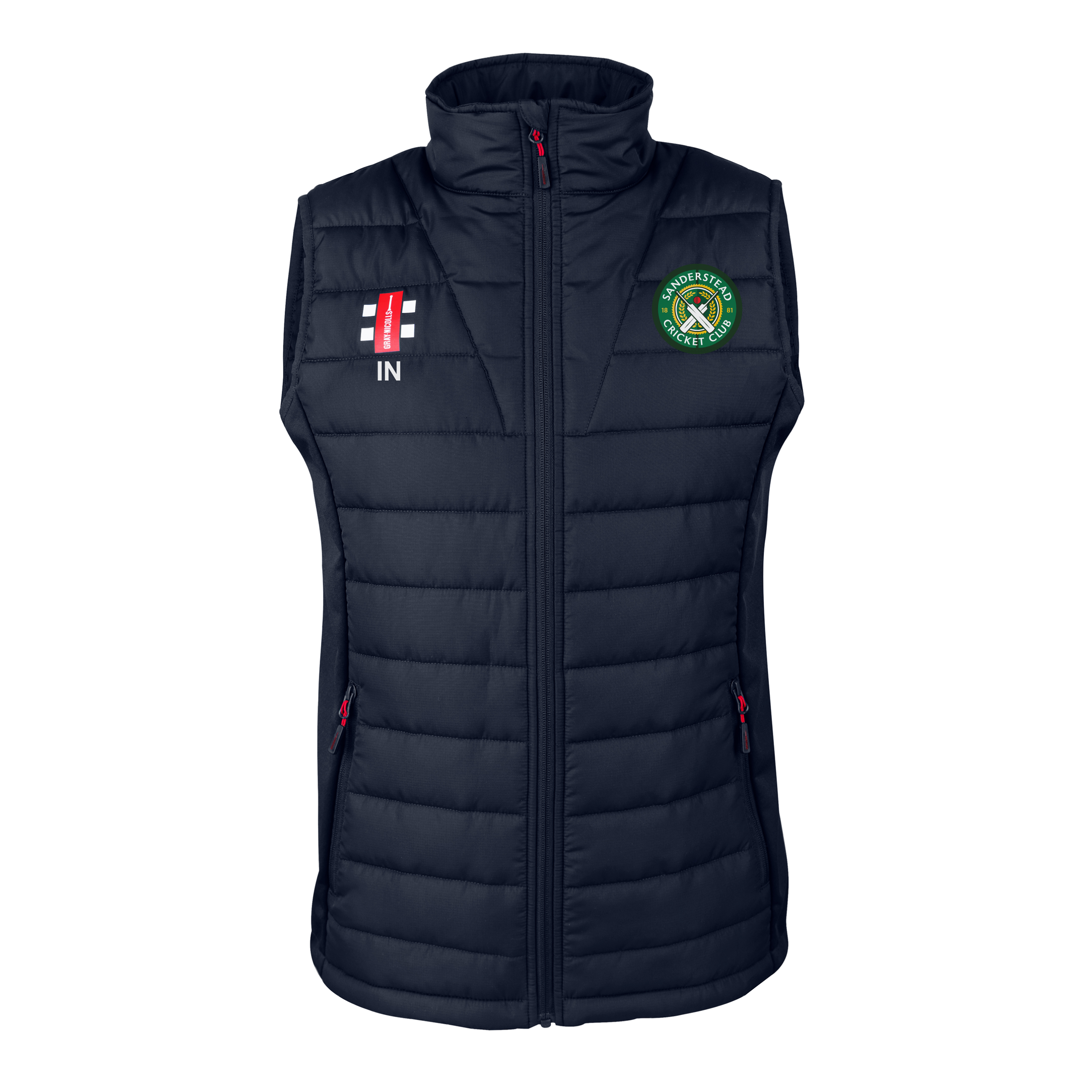 gray-nicolls-sanderstead-cc-senior-pro-performance-gilet-smanicato-nero image 1