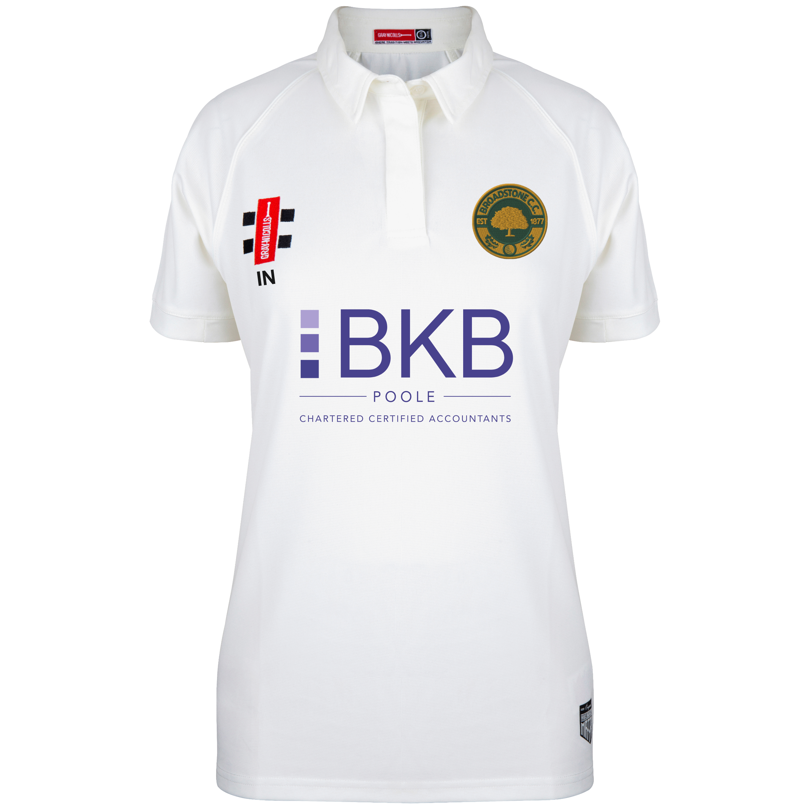 gray-nicolls-broadstone-cc-matrix-v2-maglia-cricket-donna-manica-corta-avorio image 1