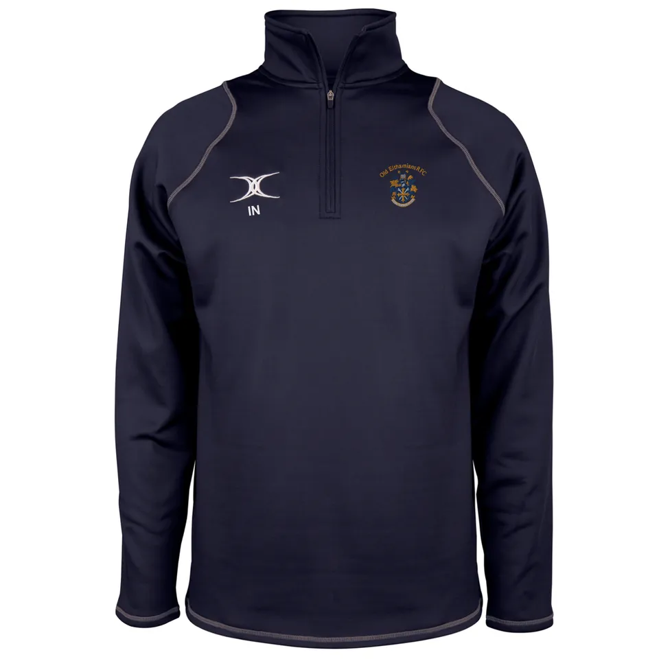 gilbert-rugby-old-elthamians-rfc-quest-pile-1-4-zip-blu-navy-uomo image 1