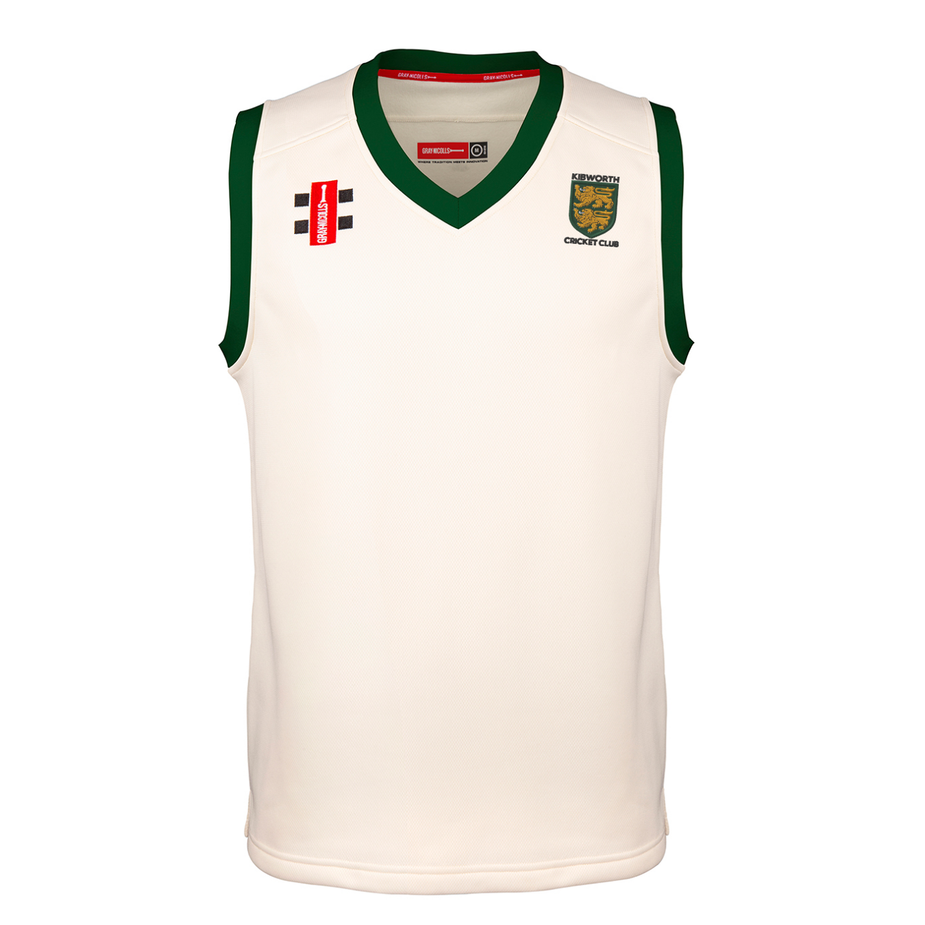 gray-nicolls-kibworth-cc-pro-performance-match-slipover-bambino-avorio-verde image 1