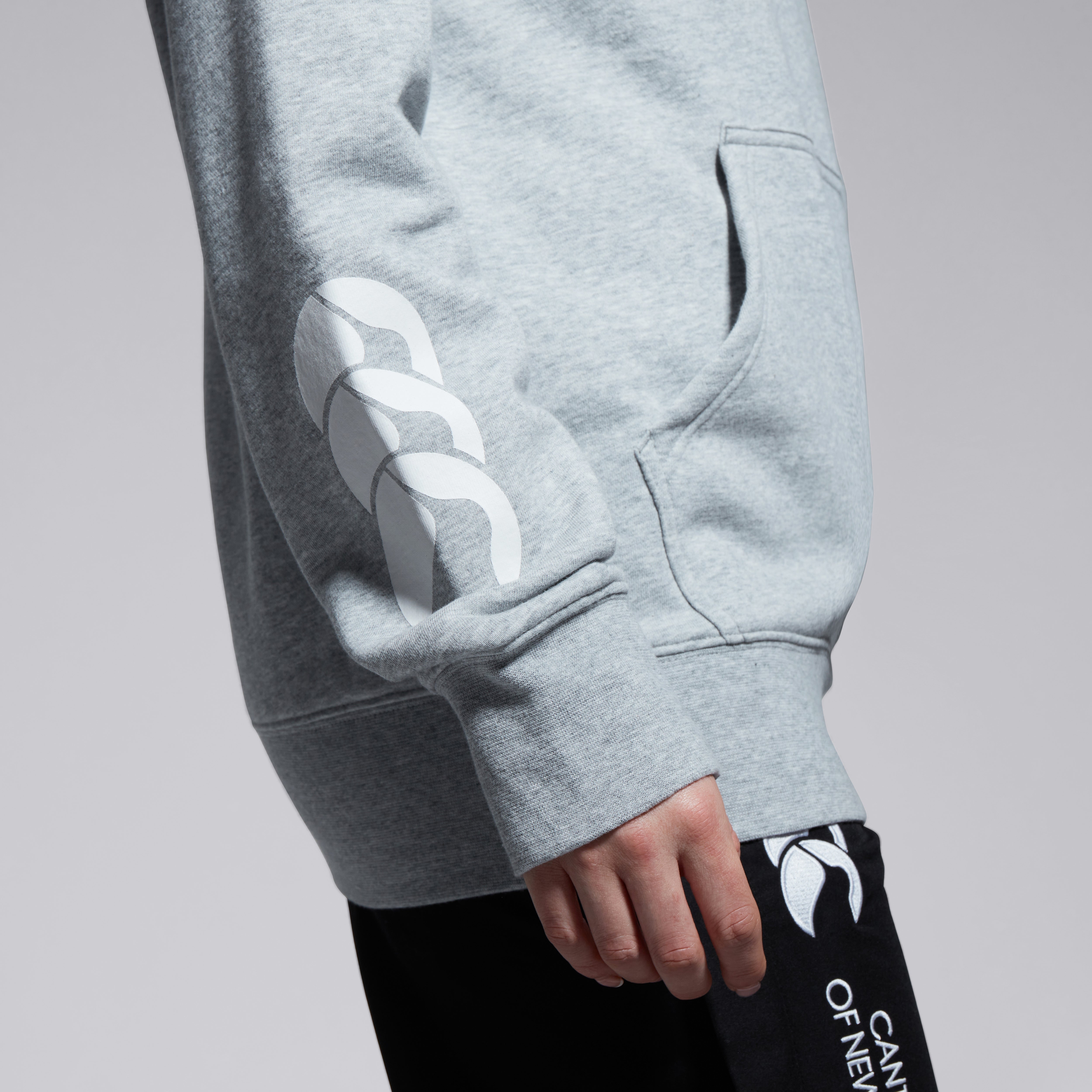 canterbury-club-hoody-felpa-donna-grigio-con-cappuccio image 7