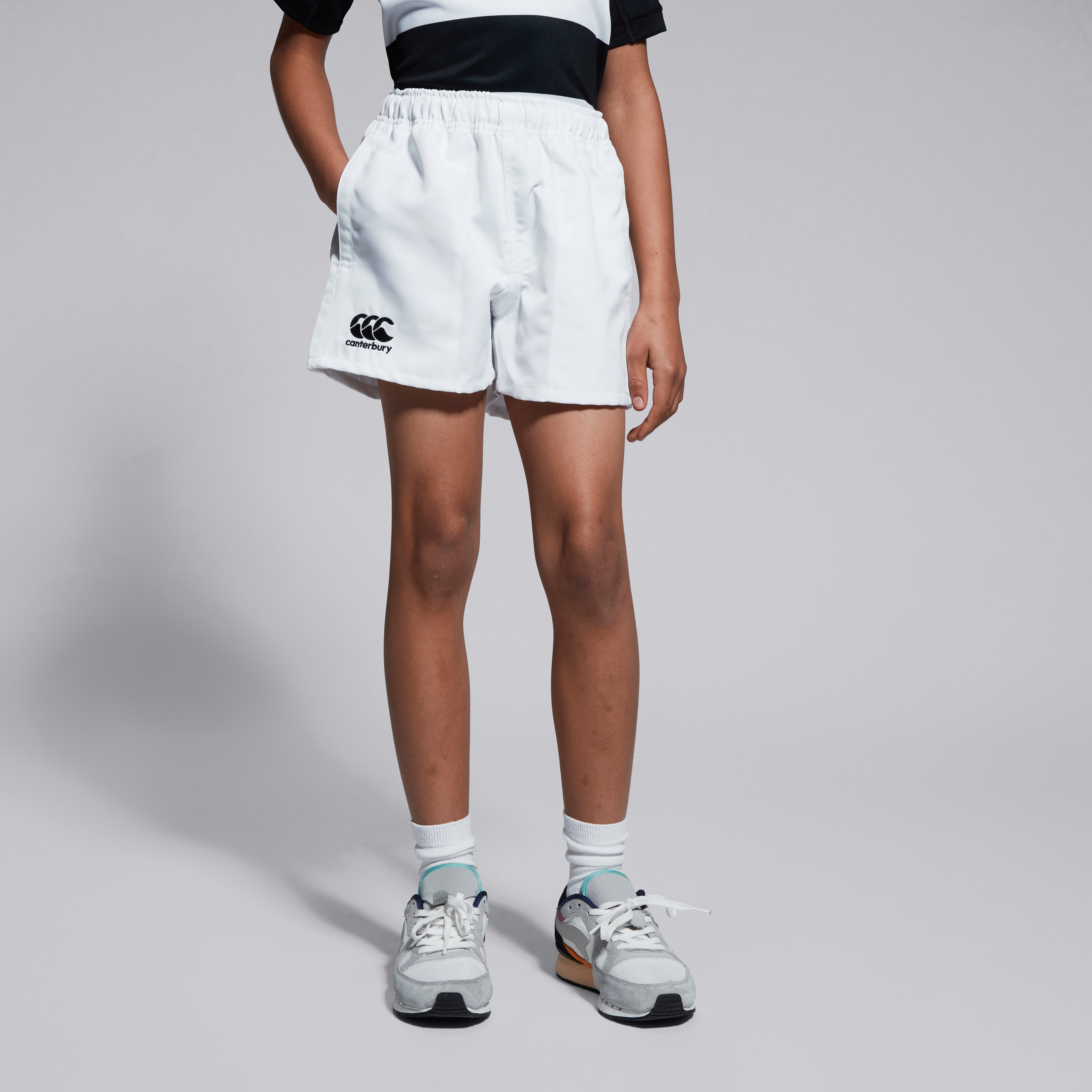 canterbury-professional-short-rugby-junior-unisex-bianco-in-poliestere image 2