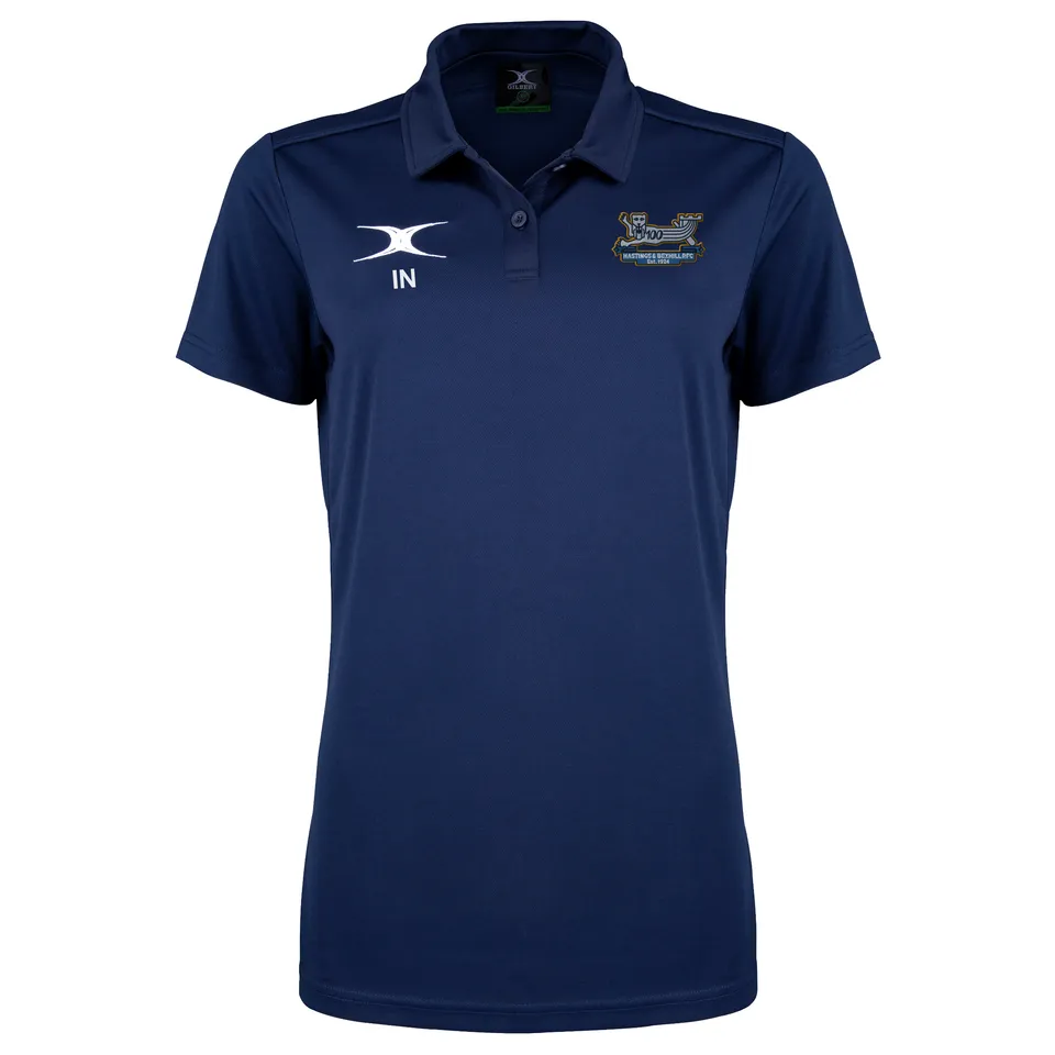 gilbert-rugby-hastings-bexhill-rfc-photon-polo-donna-blu-navy-manica-corta image 1