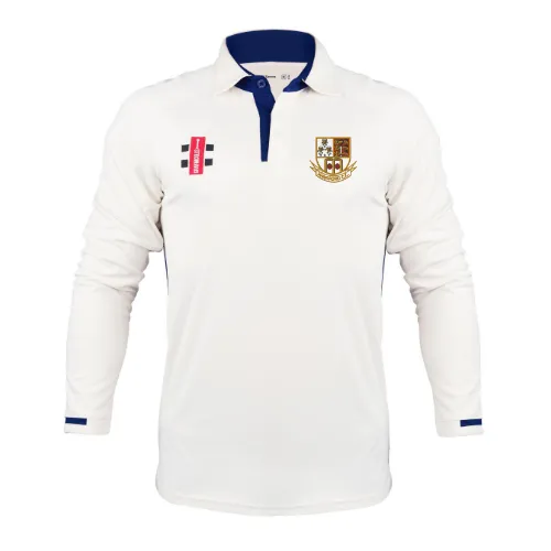 gray-nicolls-pro-performance-v3-maglia-cricket-l-s-winsford-cc-senior-avorio-blu image 1