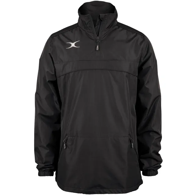 gilbert-rugby-photon-giacca-1-4-zip-junior-nera-antipioggia-leggera image 1
