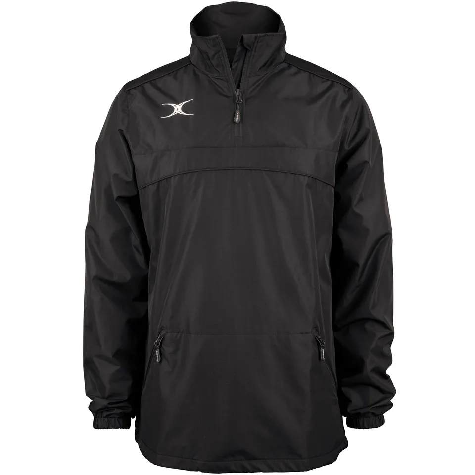 gilbert-rugby-photon-giacca-1-4-zip-junior-nera-antipioggia-leggera image 1