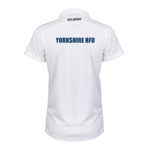 gilbert-rugby-yorkshire-rfu-donna-photon-ii-polo-manica-corta-bianca image 2