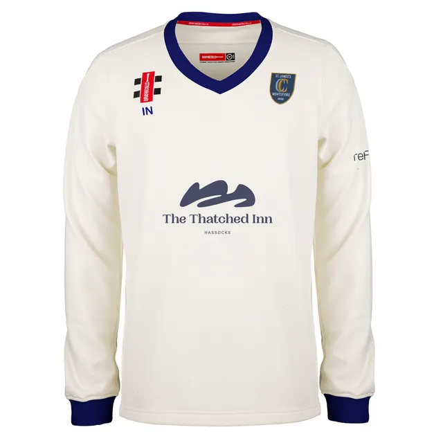 gray-nicolls-st-james-montefiore-senior-maglione-match-pro-performance-avorio-bl image 1